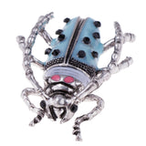 Maxbell Mens Collar Lapel Pin Animal Longicorn Insect with Black Rhinestone Ornament