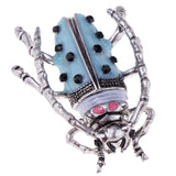 Maxbell Mens Collar Lapel Pin Animal Longicorn Insect with Black Rhinestone Ornament