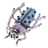Maxbell Mens Collar Lapel Pin Animal Longicorn Insect with Black Rhinestone Ornament