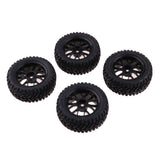 Maxbell 4 Pieces Rubber RC 1/10 Car Wheel Rim Tires Set for HSP Redcat Traxxas HPI