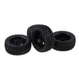Maxbell 4 Pieces Rubber RC 1/10 Car Wheel Rim Tires Set for HSP Redcat Traxxas HPI