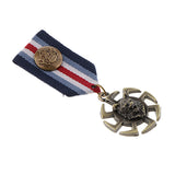 Maxbell Gothic Wheel Wolf Head Animal Brooch Pin Badge Uniform Collar Lapel Medal