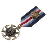Maxbell Gothic Wheel Wolf Head Animal Brooch Pin Badge Uniform Collar Lapel Medal