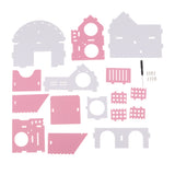 Maxbell Double Layers Hamster Wooden Pink Villa House Small Pet Hideout Rats Home