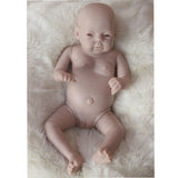 Maxbell Unpainted 20inch Lifelike Reborn Girl Doll Kits Blank Full Body Vinyl Doll Mold DIY Making Accessories