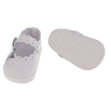 Maxbell Stylish PU Leather Ankle Strap Sequins Shoes Sneakers for 18inch American Girl Our Generation Journey AG Dolls Clothing Accessory