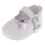 Maxbell Stylish PU Leather Ankle Strap Sequins Shoes Sneakers for 18inch American Girl Our Generation Journey AG Dolls Clothing Accessory