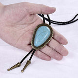 Maxbell Turquoise Stone Bolo Tie Western Cowboy Native American Novetly Neckties
