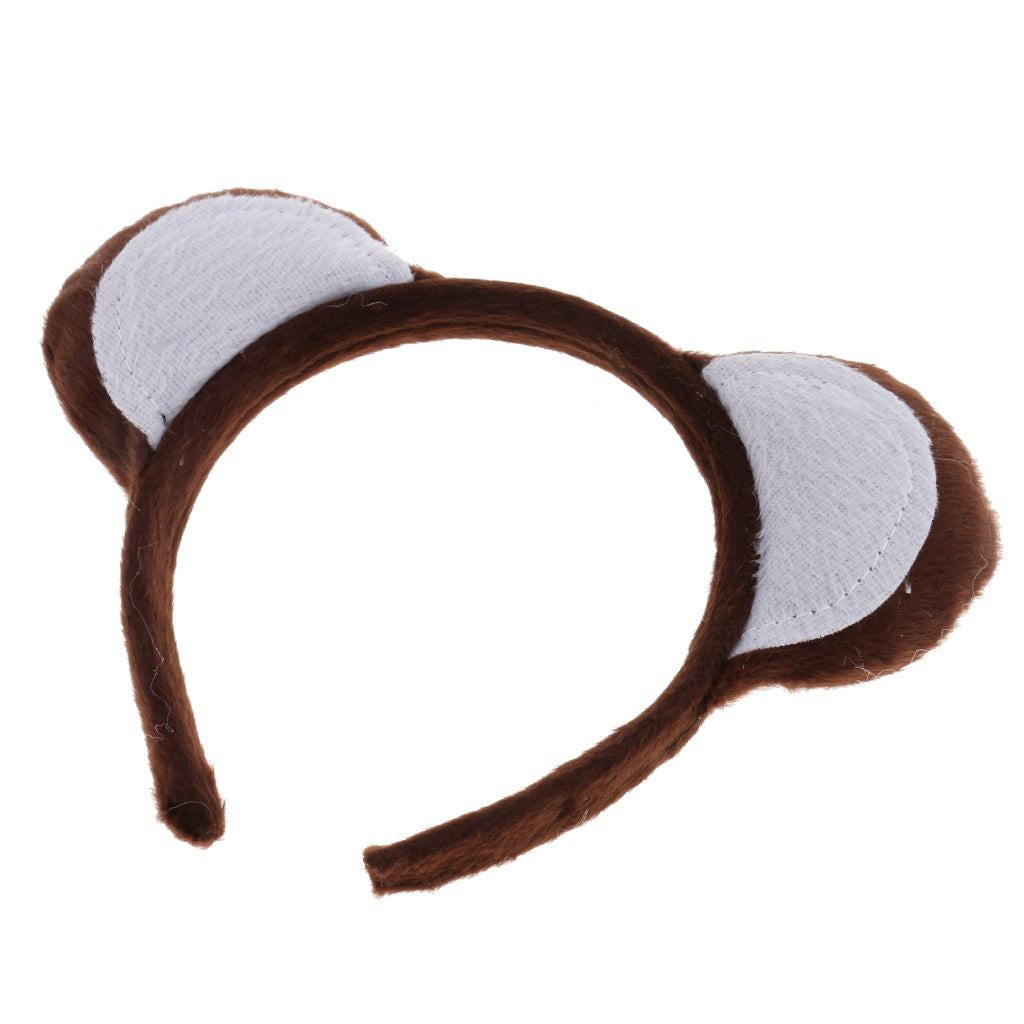 Maxbell Pack of 5 Animal Monkey Ears Headband Bow Tail Tutu Skirt Set Costume Accessories