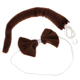 Maxbell Pack of 5 Animal Monkey Ears Headband Bow Tail Tutu Skirt Set Costume Accessories