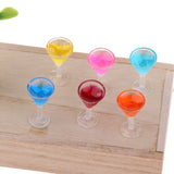 Maxbell Mini Green Plant and 6pcs Goblet Decor Dollhouse 1/12 Miniature Garden Accessory House Decor