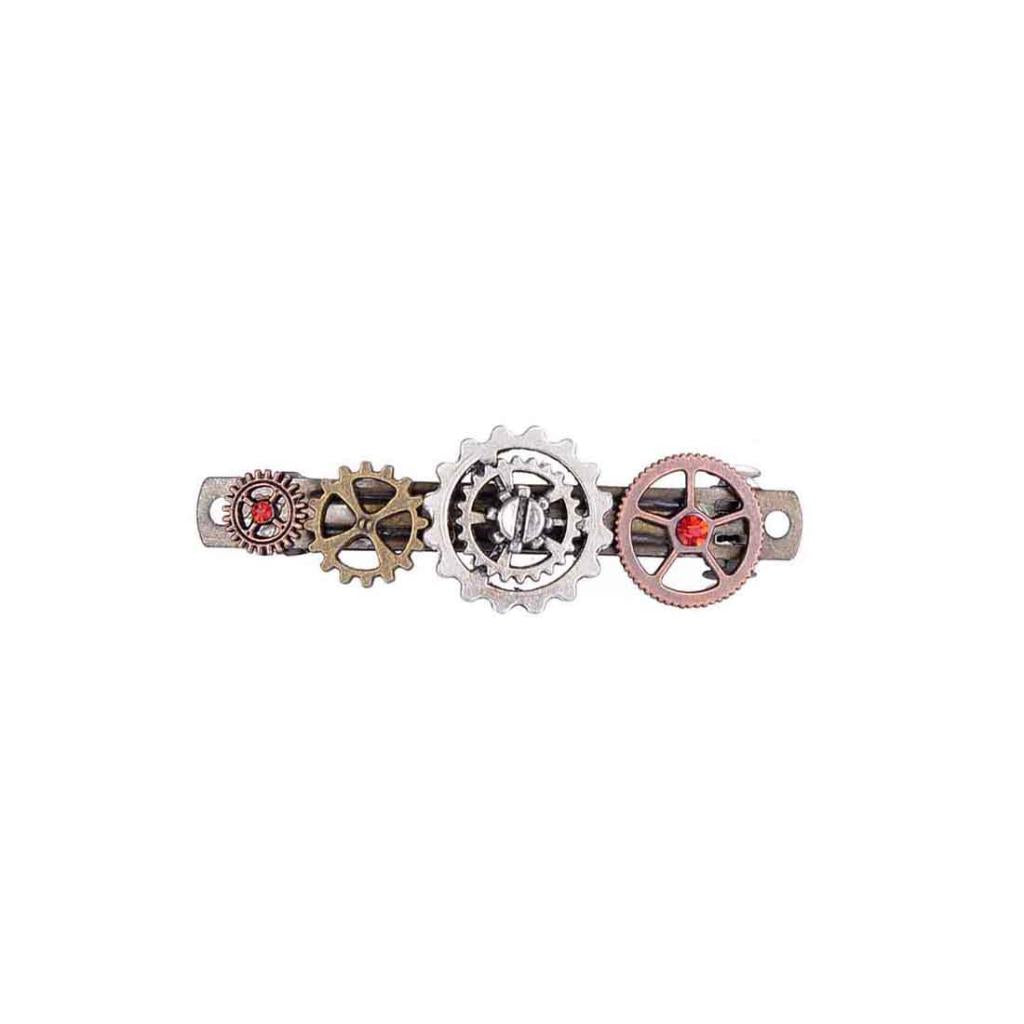 Maxbell Lady Girls Steampunk Gears Hair Clip Goth Punk Vintage Hair Accessories
