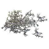 Maxbell 20 Pieces Halloween Charms Antique Silver Halloween Craft Supplies Charms Witch on Broomstick Pendants for Crafting, Jewelry Findings Making Accessory For DIY Necklace Bracelet