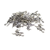 Maxbell 20 Pieces Halloween Charms Antique Silver Halloween Craft Supplies Charms Witch on Broomstick Pendants for Crafting, Jewelry Findings Making Accessory For DIY Necklace Bracelet