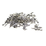 Maxbell 20 Pieces Halloween Charms Antique Silver Halloween Craft Supplies Charms Witch on Broomstick Pendants for Crafting, Jewelry Findings Making Accessory For DIY Necklace Bracelet