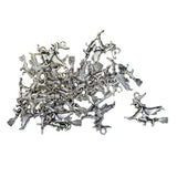 Maxbell 20 Pieces Halloween Charms Antique Silver Halloween Craft Supplies Charms Witch on Broomstick Pendants for Crafting, Jewelry Findings Making Accessory For DIY Necklace Bracelet