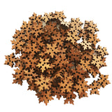 Maxbell 100 Pieces Retro Snowflake Wooden Sewing Buttons 2 Holes for Sewing Scrapbooking