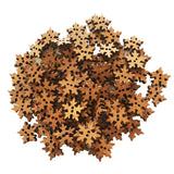 Maxbell 100 Pieces Retro Snowflake Wooden Sewing Buttons 2 Holes for Sewing Scrapbooking