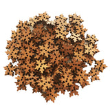 Maxbell 100 Pieces Retro Snowflake Wooden Sewing Buttons 2 Holes for Sewing Scrapbooking