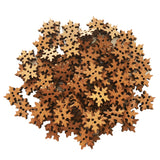 Maxbell 100 Pieces Retro Snowflake Wooden Sewing Buttons 2 Holes for Sewing Scrapbooking