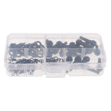 Maxbell 80pcs Running Rig Stop,Quick Change Clip,Carp Run Ring,Fishing Ring Swivel with 1 Piece Tackle Box