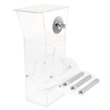 Maxbell No-Mess Bird Feeder,Parrot Automatic Feeder with Perch Cage Accessories, for Budgerigar Canary Cockatiel Finch Parakeet