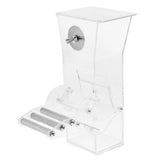 Maxbell No-Mess Bird Feeder,Parrot Automatic Feeder with Perch Cage Accessories, for Budgerigar Canary Cockatiel Finch Parakeet