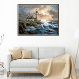Maxbell Full Drill Seascape DIY Diamond Painting Embroidery Cross Stitch Kit Home Decoration 45x35cm