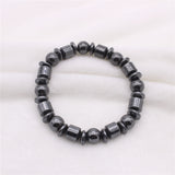 Maxbell Geometric Black Stone Beads Yoga Men Women Fashion Bracelet Bangle Jewelry