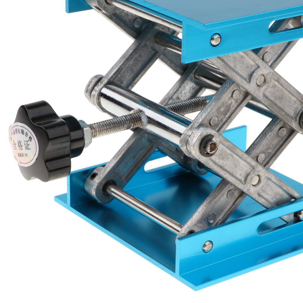 Piattaforma Sollevamento Piattaforma Elevatrice Da Laboratorio Wacent - Acciaio Inox 100x100mm, Altezza 45-150mm Piattaforma Per Esperimenti