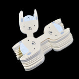 Maxbell 50 Pieces Cartoon Dog Charm Paper Hair Clip Hanging Card Jewelry Display Findings