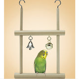 Maxbell Parrot Bird Wooden Swing Cage Perches Stand Platform Pet Budgie Hanging Toy 1Pcs