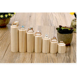 Maxbell 7 Pieces Unpainted Plain Cylinder Wooden Ring Rack Jewelry Display Stand Holder Organizer