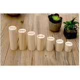 Maxbell 7 Pieces Unpainted Plain Cylinder Wooden Ring Rack Jewelry Display Stand Holder Organizer