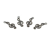 Maxbell 50 Pieces Charms Musical Note Designs 26*10mm Antique Bronze Plated Pendants Vinatge Jewelry Making DIY Handmade Craft Findings Accessories