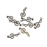 Maxbell 50 Pieces Charms Musical Note Designs 26*10mm Antique Bronze Plated Pendants Vinatge Jewelry Making DIY Handmade Craft Findings Accessories