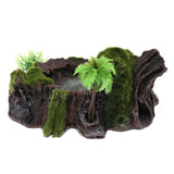 Maxbell Plant Moss Decorative Resin Roack Bowl Food Water Dish Feeder Plate for Terrarium Reptile Tanks