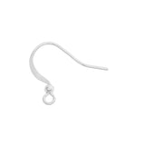 Maxbell 100 Pieces Round Ball Ear Hook White K Plated Earring Flattening Line French Earring Hooks Jewelry Fittings Findings