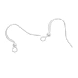 Maxbell 100 Pieces Round Ball Ear Hook White K Plated Earring Flattening Line French Earring Hooks Jewelry Fittings Findings