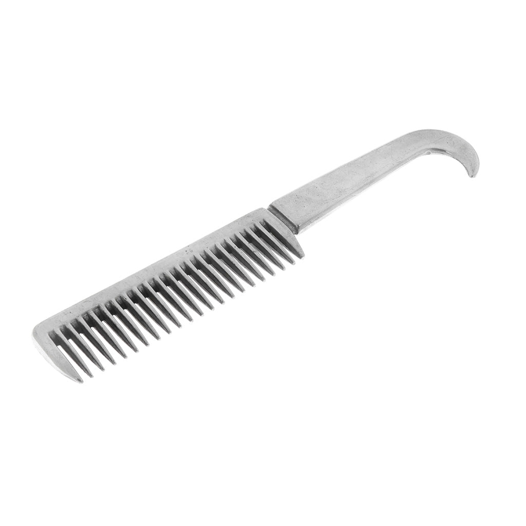 Maxbell Stainless Steel Polished Horse Pony Grooming Comb Tool Currycomb Durable