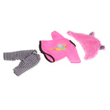 Maxbell Handmade Fashion Pink Tee Pants Hat Set Clothes Accessories for 40cm 16-inch Salon Doll Gifts