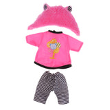 Maxbell Handmade Fashion Pink Tee Pants Hat Set Clothes Accessories for 40cm 16-inch Salon Doll Gifts