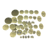 Maxbell 48 Pieces Antique Bronze Inspiration Words Charms Craft Supplies Mixed Pendants Beads Charms for Crafting, Jewelry Findings Making Accessory DIY Necklace Bracelet