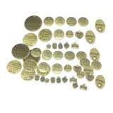 Maxbell 48 Pieces Antique Bronze Inspiration Words Charms Craft Supplies Mixed Pendants Beads Charms for Crafting, Jewelry Findings Making Accessory DIY Necklace Bracelet