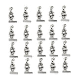 Maxbell 20 Pieces Wholesale Mini Biology Science Microscope Pendant Beads Crafts Party Club Costume Jewelry Findings