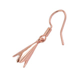 Maxbell 10 Pieces Jewelry Components Rose Gold DIY Beadings Findings Earring Hooks with Flower Cups Earwire Fittings For Beads Crystals Pearls Rhinestones