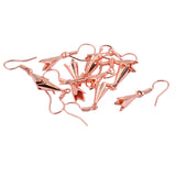 Maxbell 10 Pieces Jewelry Components Rose Gold DIY Beadings Findings Earring Hooks with Flower Cups Earwire Fittings For Beads Crystals Pearls Rhinestones