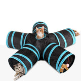 Maxbell Crinkle Cat Tunnel Toy Dog Play Collapsible Kitten 5 Tube Foldable Game Fun