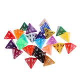Maxbell 25 Pcs Polyhedral D4 Dice For TRPG Game Dungeons And Dragons Random Color