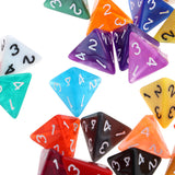 Maxbell 25 Pcs Polyhedral D4 Dice For TRPG Game Dungeons And Dragons Random Color